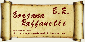 Borjana Raffanelli vizit kartica
